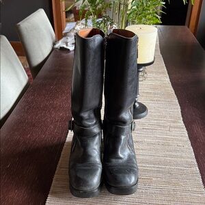 Harley-Davidson leather Black and Orange Oil Resistant Sole